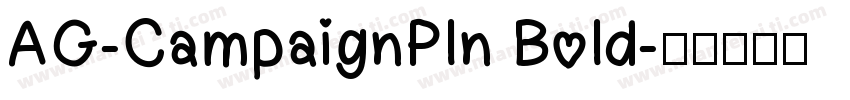 AG-CampaignPln Bold字体转换